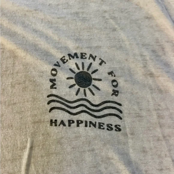 Free People Movement Keep Rolling Logo Tee Shirt in Heather Grey Combo Size XS - Picture 5 of 7